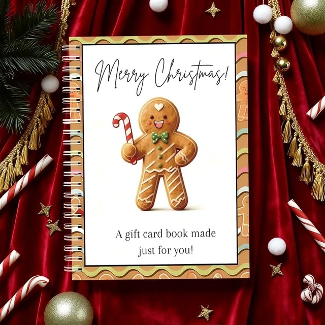 Alt view image 2 of 7 - Christmas Gift Card Book - Surprises on Every Page, DIY Spiral-Bound Merry Christmas College Survival Kit, Greeting Card Book for Students & Graduation Gifts (S10)