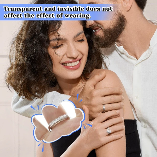 Alt view image 7 of 7 - Ring Sizers for Loose Rings, 16 Pack Ring Guards for Loose Rings | Reduces Size by 0.5-1, Stop Spin and Slip, Invisible Design for Women and Men, 2 Styles Insert and Spiral