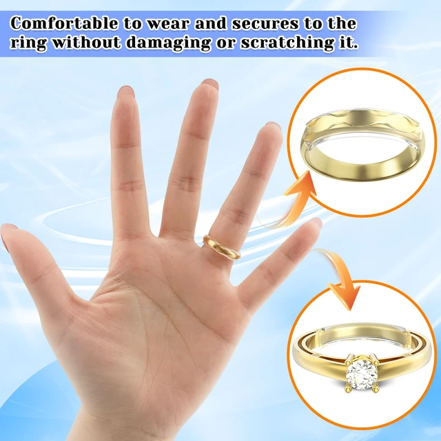 Alt view image 2 of 7 - Ring Sizers for Loose Rings, 16 Pack Ring Guards for Loose Rings | Reduces Size by 0.5-1, Stop Spin and Slip, Invisible Design for Women and Men, 2 Styles Insert and Spiral