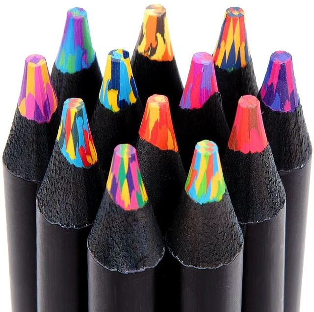 Main image of Stocking Stuffers, Art Supplies, 12 Rainbow Colored Pencils | Teen Girl Gifts Trendy Stuff, Stocking Stuffers for Kids, Arts and Crafts for Kids Ages 8-12, Gifts for 5-12 Year Old Girl