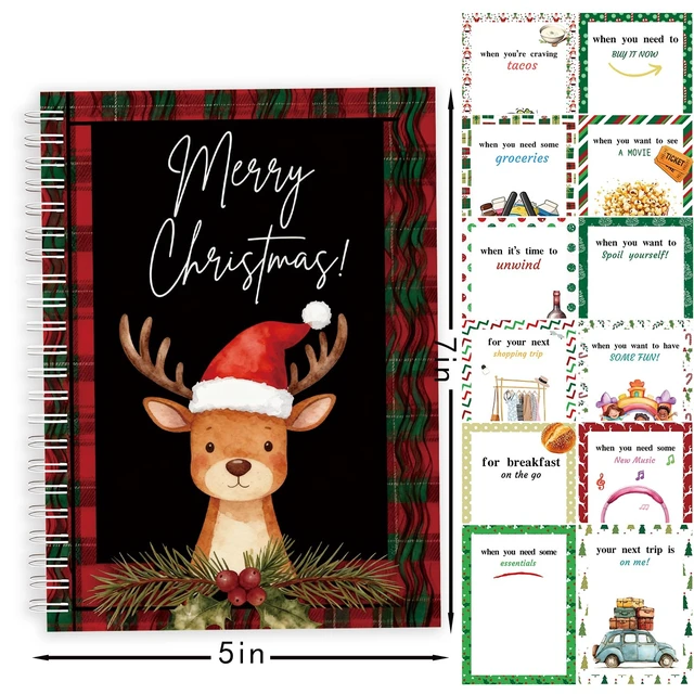 Alt view image 2 of 7 - Christmas Gift Card Book - Surprises on Every Page, DIY Spiral-Bound Merry Christmas College Survival Kit, Greeting Card Book for Students & Graduation Gifts (S27)