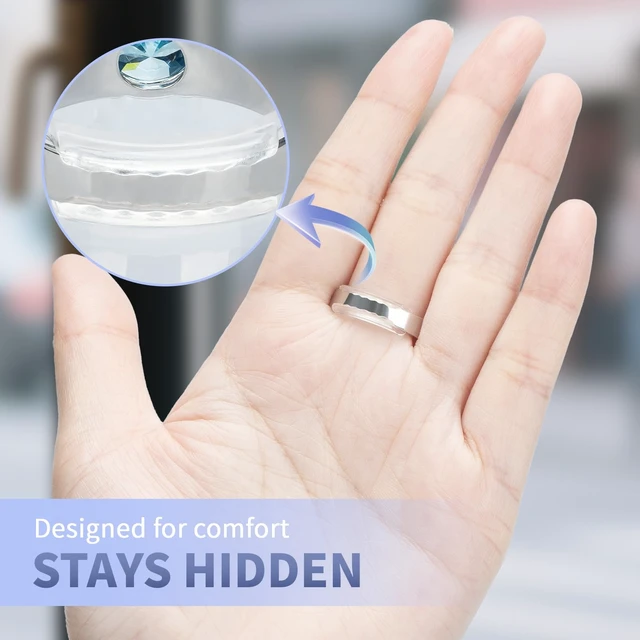 Alt view image 6 of 7 - Ring Sizers for Loose Rings - 8 Pack Invisible Guards Resizer for Men and Women, Use 8 Width Sizes Easy-Clip Ring Adjuster, Spacers & Tighteners, Fit Almost Any Rings, Fits Bands Width to 1-8mm