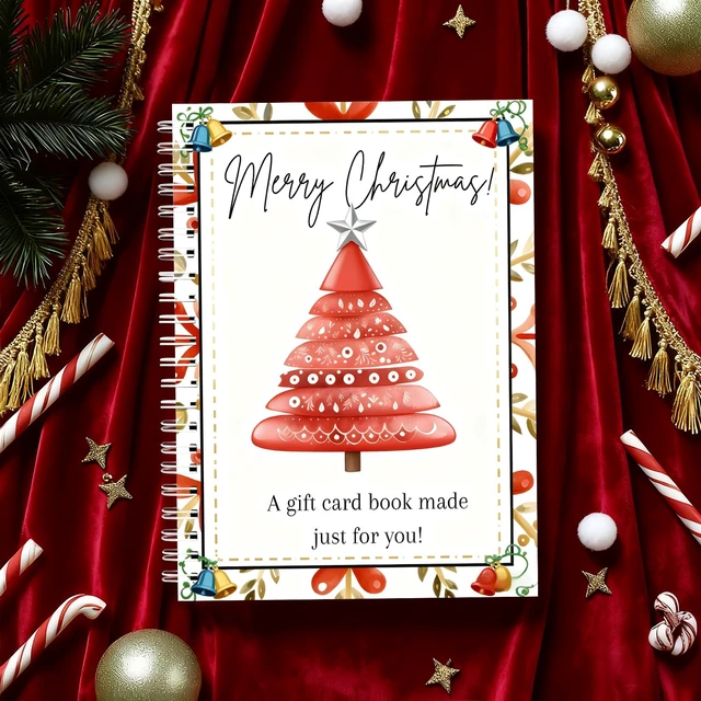 Alt view image 3 of 7 - Christmas Gift Card Book - Surprises on Every Page, DIY Spiral-Bound Merry Christmas College Survival Kit, Greeting Card Book for Students & Graduation Gifts (S7)