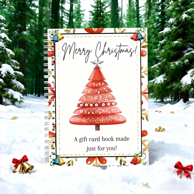 Alt view image 7 of 7 - Christmas Gift Card Book - Surprises on Every Page, DIY Spiral-Bound Merry Christmas College Survival Kit, Greeting Card Book for Students & Graduation Gifts (S7)