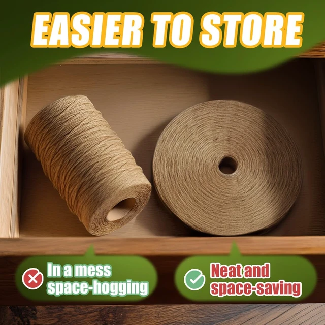 Alt view image 6 of 7 - 1000FT Natural Jute Twine String Bulk Hemp Rope Cord for Crafts Gardening Gift Wrapping Wedding Décor Packing Material Burlap Ribbon Christmas Knitting Macrame Decoration (Brown 2mm* 1000ft)