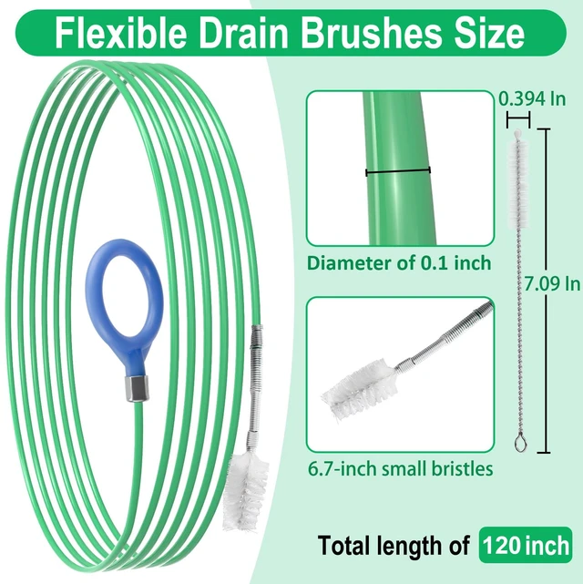 Alt view image 2 of 7 - Auto Sunroof Drain Cleaning Tool, 120 Inch Flexible Tube Cleaning Brush | Drain Brush Extra Long Pipe Cleaners for Cars, Car Accessories, Car Sunroof Drain Hole Cleaner for Drains, Sewers, Windshield