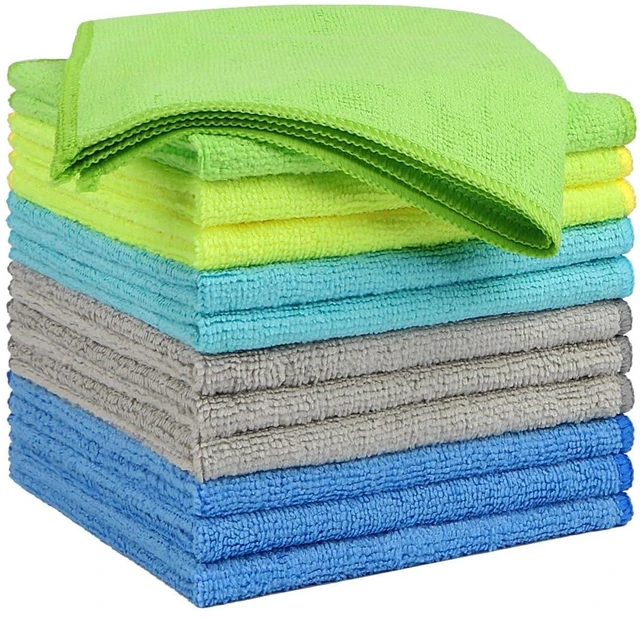 Main image of Microfiber Cleaning Cloth 12 Pack, 12.5 x 12.5 Inch Microfiber Towels for Cars, Ultra Absorbent Cleaning Rags, Lint Free Cleaning Towels for Household, Kitchen, Window, and Car, Multicolor