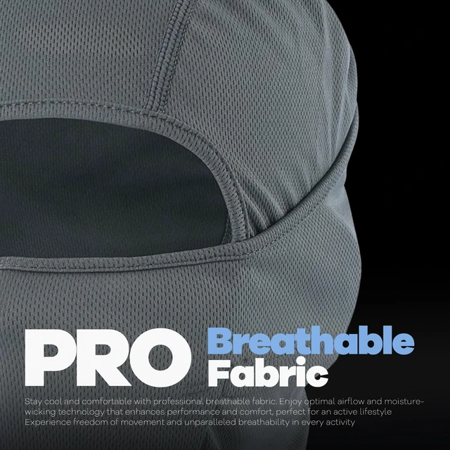 Alt view image 2 of 7 - Ski Mask Balaclava, Motorcycle Summer Cooling Breathable UV Protector | Windproof & Warm, Adjustable & Secure, Breathable & Dry-Fit, All-Season Comfort, Black
