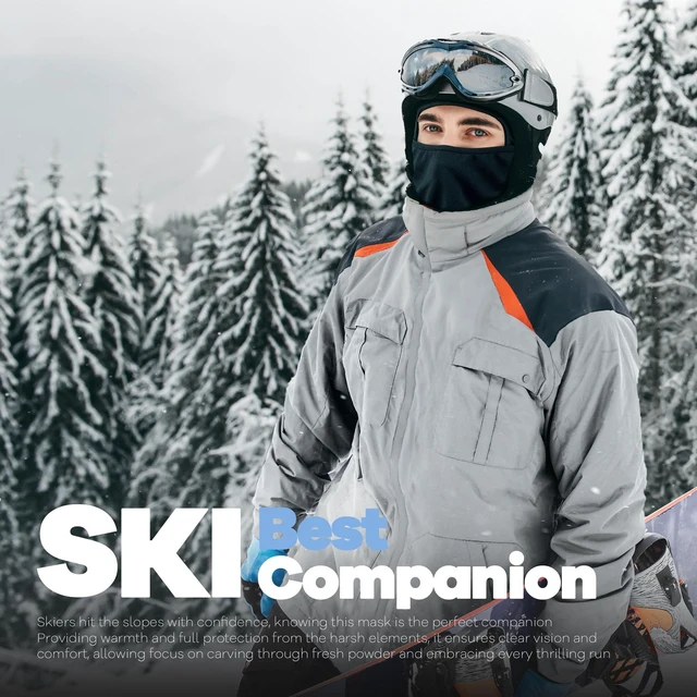 Alt view image 4 of 7 - Ski Mask Balaclava, Motorcycle Summer Cooling Breathable UV Protector | Windproof & Warm, Adjustable & Secure, Breathable & Dry-Fit, All-Season Comfort, Black