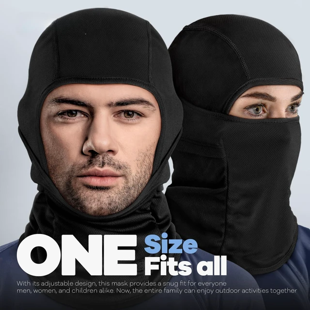 Alt view image 6 of 7 - Ski Mask Balaclava, Motorcycle Summer Cooling Breathable UV Protector | Windproof & Warm, Adjustable & Secure, Breathable & Dry-Fit, All-Season Comfort, Black