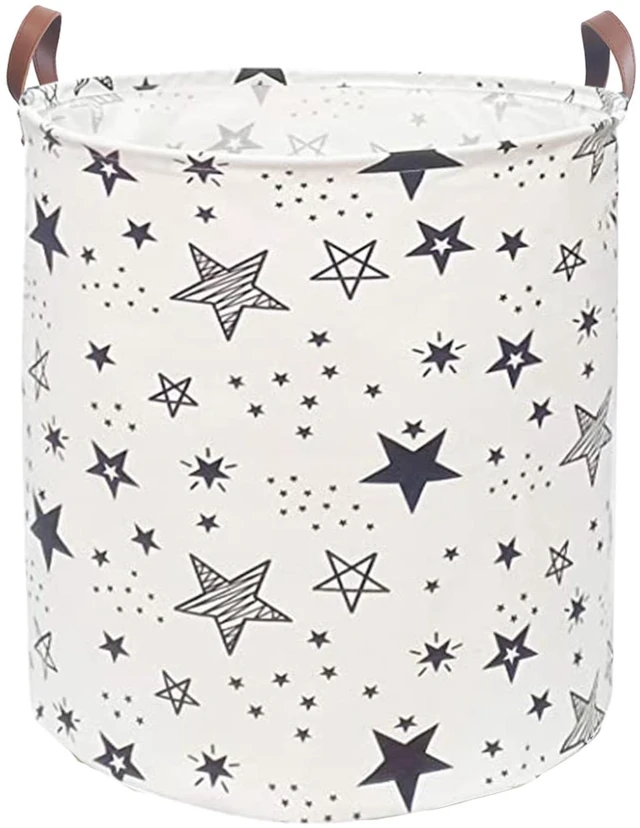 Main image of Waterproof Laundry Hamper Collapsible Laundry Basket Leather Handle Laundry Bag Large Clothes Storage Toy Organization for Bathroom Bedroom Laundryroom College Dorms