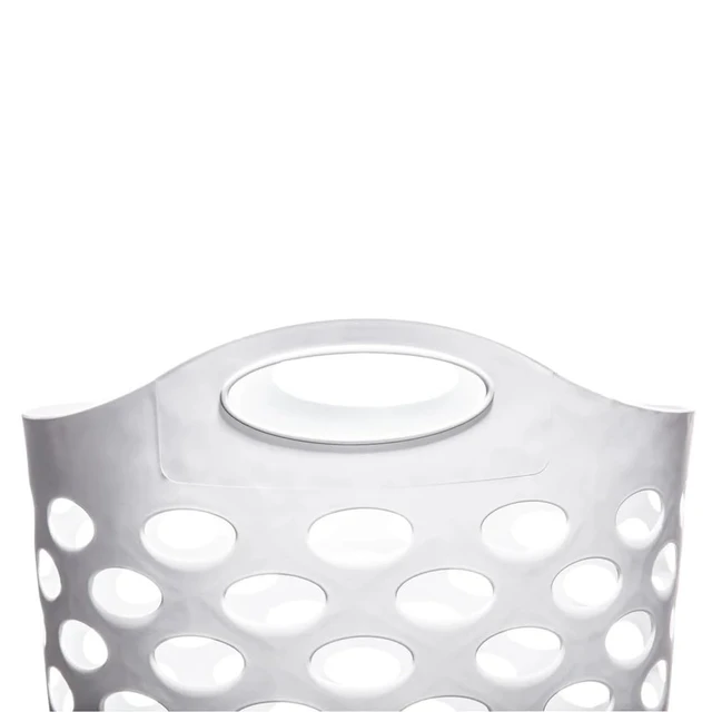 Alt view image 6 of 6 - Tall Flex Laundry Basket Plastic Hamper for Clothes, Bedroom, and Storage with Handles 17.75" x 17.25" x 26", White