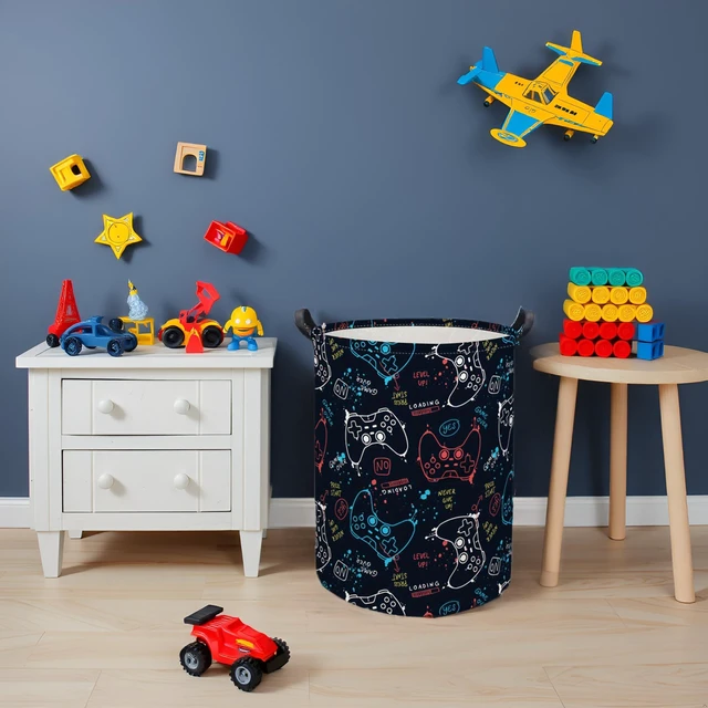 Alt view image 2 of 6 - Game Laundry Basket Boys Kids Baby Laundry Hamper Dirty Clothes Organizer Storage Bin Nursery Hamper for Bedroom Room Decor(Game)