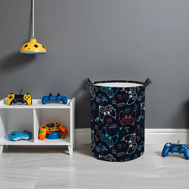 Alt view image 5 of 6 - Game Laundry Basket Boys Kids Baby Laundry Hamper Dirty Clothes Organizer Storage Bin Nursery Hamper for Bedroom Room Decor(Game)