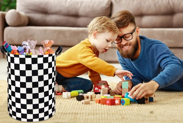 Alt view image 4 of 7 - Boys Laundry Basket hamper Kids Hamper Car Toy Organizer Bins for Room Decor,Gift Basket for Bedroom(Racing Flag)