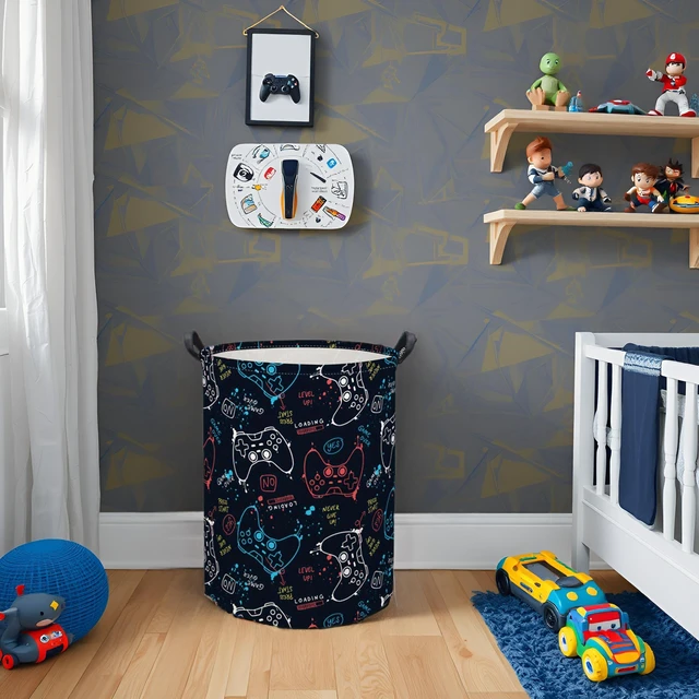 Alt view image 4 of 6 - Game Laundry Basket Boys Kids Baby Laundry Hamper Dirty Clothes Organizer Storage Bin Nursery Hamper for Bedroom Room Decor(Game)