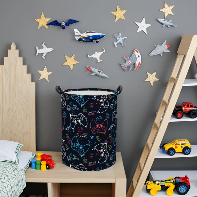 Alt view image 3 of 6 - Game Laundry Basket Boys Kids Baby Laundry Hamper Dirty Clothes Organizer Storage Bin Nursery Hamper for Bedroom Room Decor(Game)