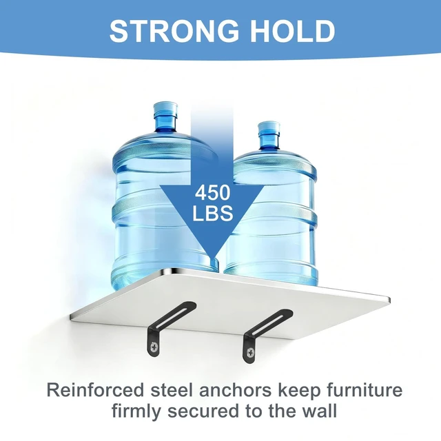 Alt view image 7 of 7 - Anti Tip Furniture Anchors, Steel Wall Anchors, 12 Pack, Black | Furniture wall anchors help secure dressers, cabinets and bookcases for baby and pet safety with quick, easy installation.
