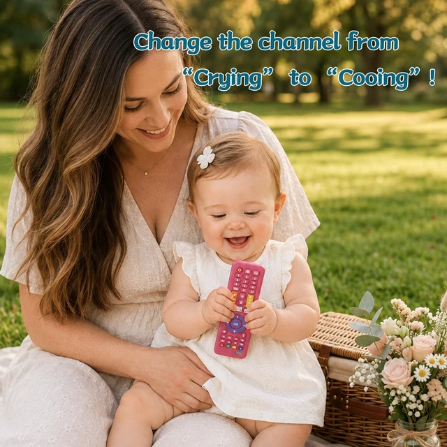 Alt view image 4 of 7 - Baby Remote Teething Toys for 0-6, 6-12 Months Girls | Silicone 3-24 Months Baby Girl Toys, TV Remote Control Shape Teether Toys for Baby and Infants