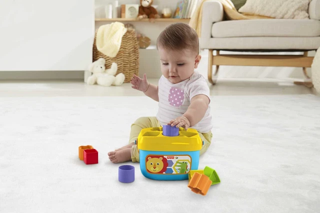 Alt view image 2 of 6 - Babys First Blocks, Baby Toy | Stacking Toy Set of 10 Shapes with Storage Bucket, Sorting Play for Infants Ages 6+ Months