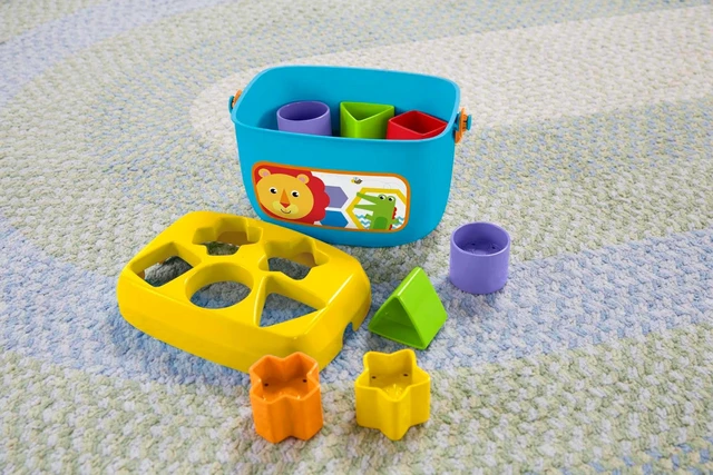 Alt view image 3 of 6 - Babys First Blocks, Baby Toy | Stacking Toy Set of 10 Shapes with Storage Bucket, Sorting Play for Infants Ages 6+ Months