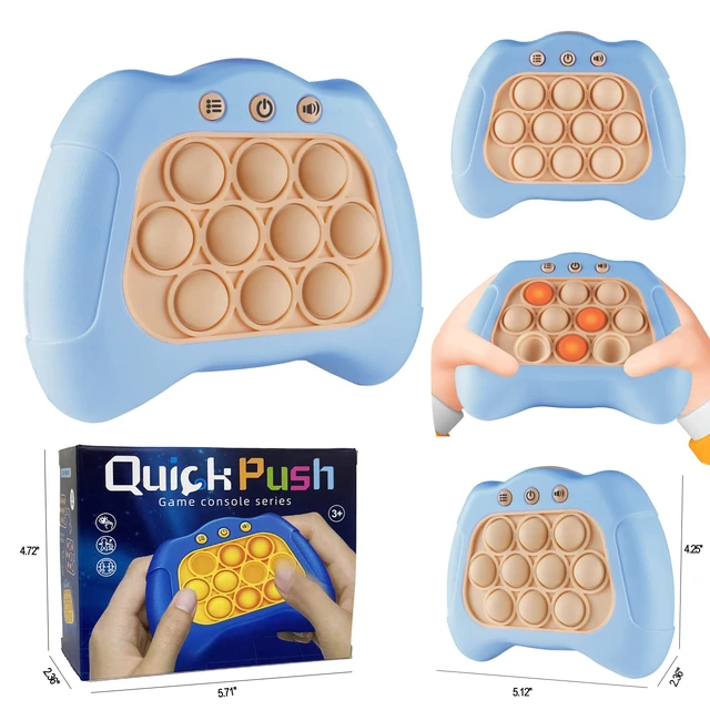 Alt view image 5 of 6 - Pop The Target! Handheld Speed Push Fidget Game Machine Lightblue | A Fun Multiplayer Game Sensory Fidget ADHD Autism Toys Birthday Gifts for 6 7 8 9 10 11 12 Years Old Kids Road Trip Car Games