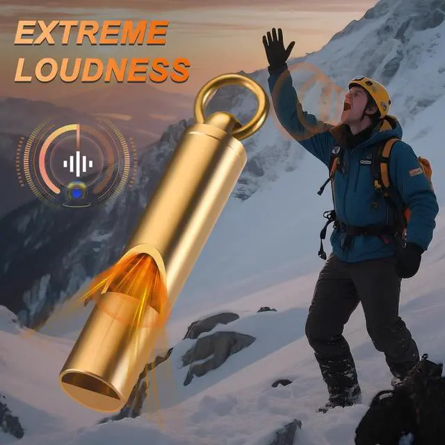 Alt view image 2 of 7 - 2 Pack with Tangle-Free Lanyard - Pealess Safety Whistle Survival Loud Blast for Kayak Life Vest, Boating, Camping Hiking, Hunting, Adults