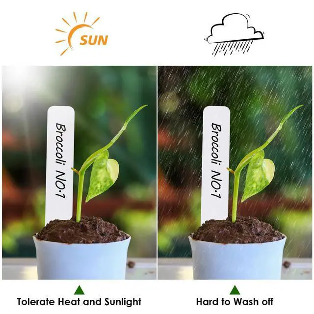 Alt view image 5 of 7 - Plant Labels, Outdoor Waterproof Garden Markers, Plastic Nursery Seed Plant Tags with Bonus a Permanent Marking Pen, Gardening Gifts for Women Men 120PCS Darfukei