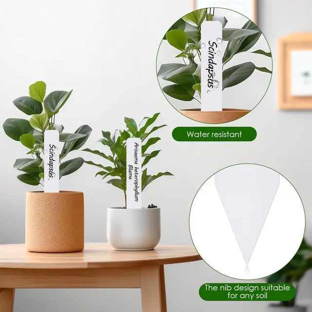 Alt view image 4 of 7 - Plant Labels, Outdoor Waterproof Garden Markers, Plastic Nursery Seed Plant Tags with Bonus a Permanent Marking Pen, Gardening Gifts for Women Men 120PCS Darfukei