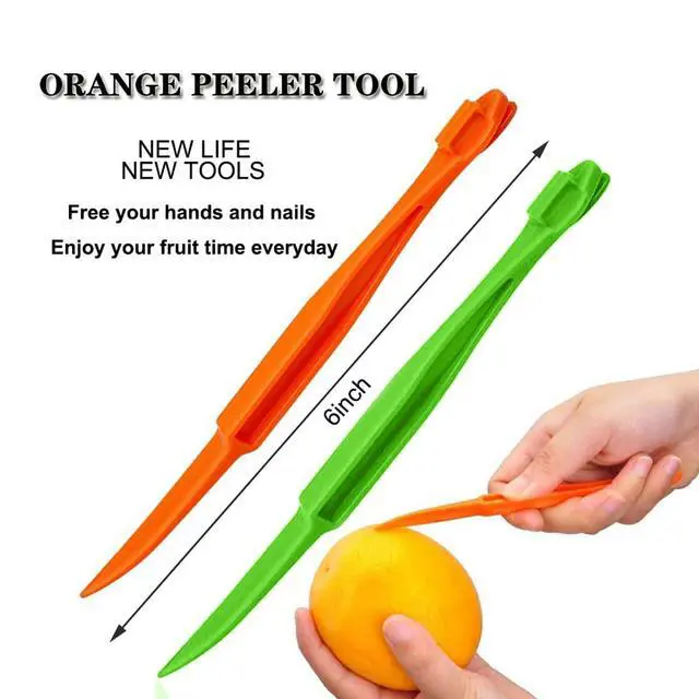 Alt view image 3 of 7 - Orange Peeler Tools Citrus Peel Cutter Easy Fruit Vegetable Slicer Lemon Opener Remover Fruit Tool Kitchen Utensils Gadgets (2PCS Orange)