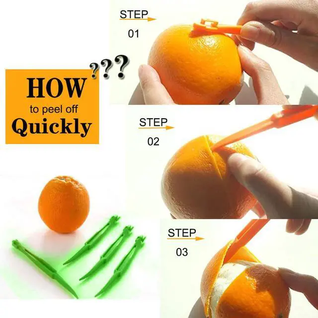 Alt view image 4 of 7 - Orange Peeler Tools Citrus Peel Cutter Easy Fruit Vegetable Slicer Lemon Opener Remover Fruit Tool Kitchen Utensils Gadgets (2PCS Orange)