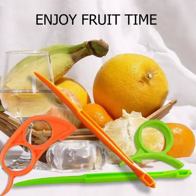 Alt view image 6 of 7 - Orange Peeler Tools Citrus Peel Cutter Easy Fruit Vegetable Slicer Lemon Opener Remover Fruit Tool Kitchen Utensils Gadgets (2PCS Orange)