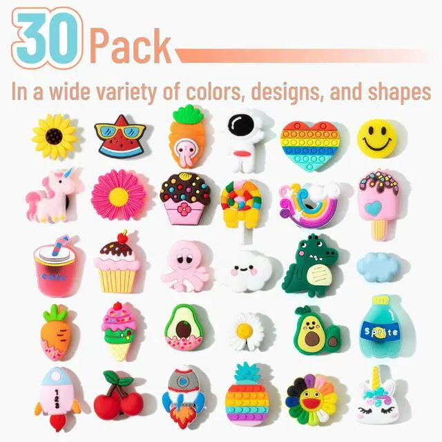 Alt view image 2 of 6 - - Different Charms, 30 Pack, PVC Random Cute Charms | Decoration Charms for DIY Crafts, Keychains, Party Favors, Scrapbooking & Decorations