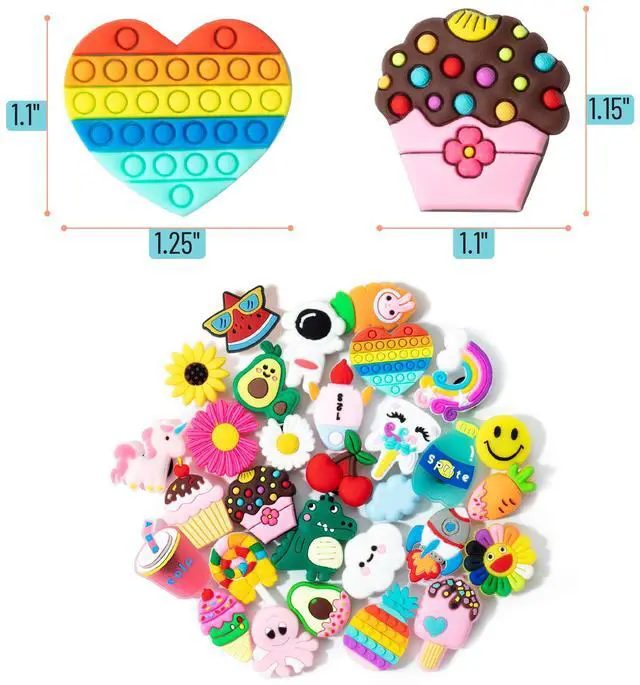 Alt view image 3 of 6 - - Different Charms, 30 Pack, PVC Random Cute Charms | Decoration Charms for DIY Crafts, Keychains, Party Favors, Scrapbooking & Decorations