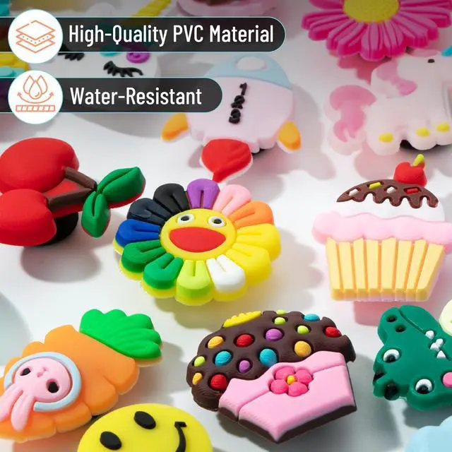 Alt view image 4 of 6 - - Different Charms, 30 Pack, PVC Random Cute Charms | Decoration Charms for DIY Crafts, Keychains, Party Favors, Scrapbooking & Decorations