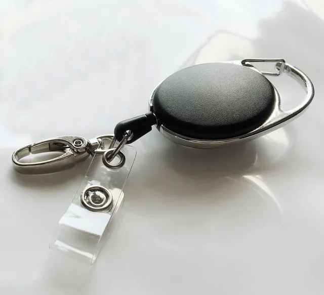 Alt view image 3 of 7 - Retractable Badge Reel with Claw Clasp and Clip for Id Card Holders (2Pack)