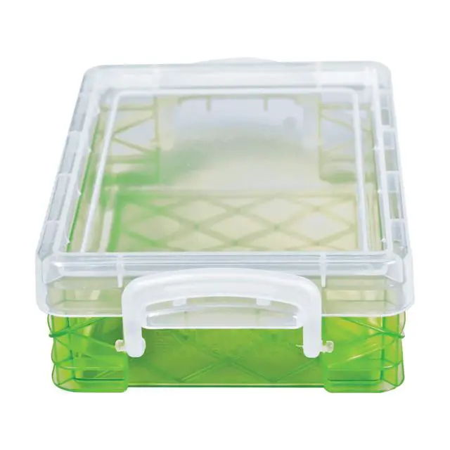 Alt view image 4 of 7 - Super Stacker Crayon and Chalk Box, 3.5in x 4.75 in x 1.5 in, 1 Box | Assorted colors that may ship are shown in images, Snap-tight lid and handles, Stackable design