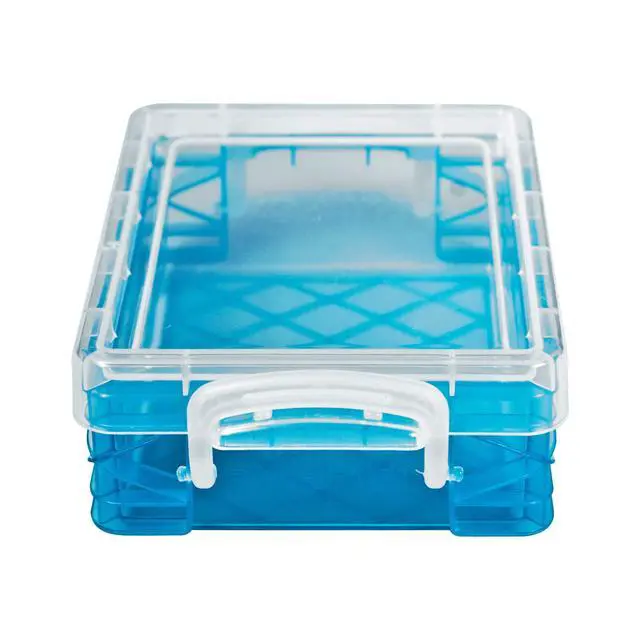 Alt view image 6 of 7 - Super Stacker Crayon and Chalk Box, 3.5in x 4.75 in x 1.5 in, 1 Box | Assorted colors that may ship are shown in images, Snap-tight lid and handles, Stackable design