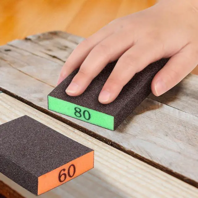 Alt view image 7 of 7 - 8-Pack Sandpaper Block, Four Grits Per Pack 60/80/120/220, Washable and Reusable Handmade Sanding Sponge, Drywall Sandpaper Blocks for Wooden Drywall Sheetrock and Metal Glazing
