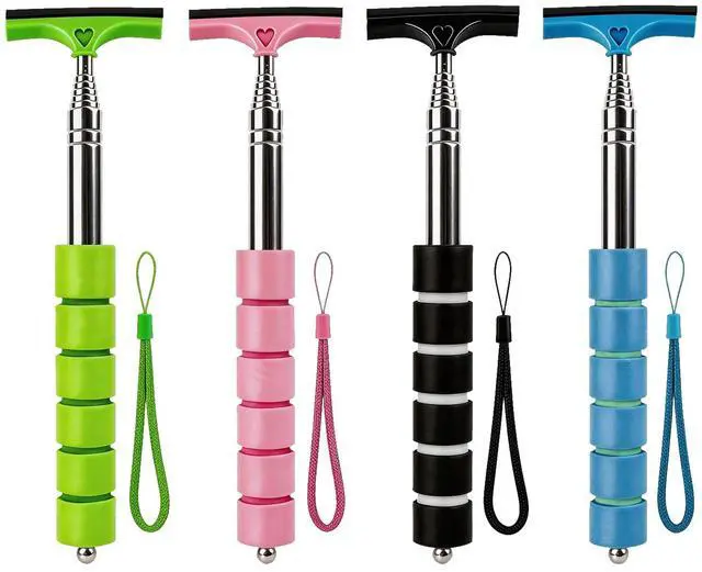 Main image of 4 Pack Car Rearview Side Mirror Squeegee with Retractable Handle | for Car Windshield, Tile Walls, Bathroom, Window, Glass, Mini Portable Car Cleaning Tool for Rainy Foggy Weather