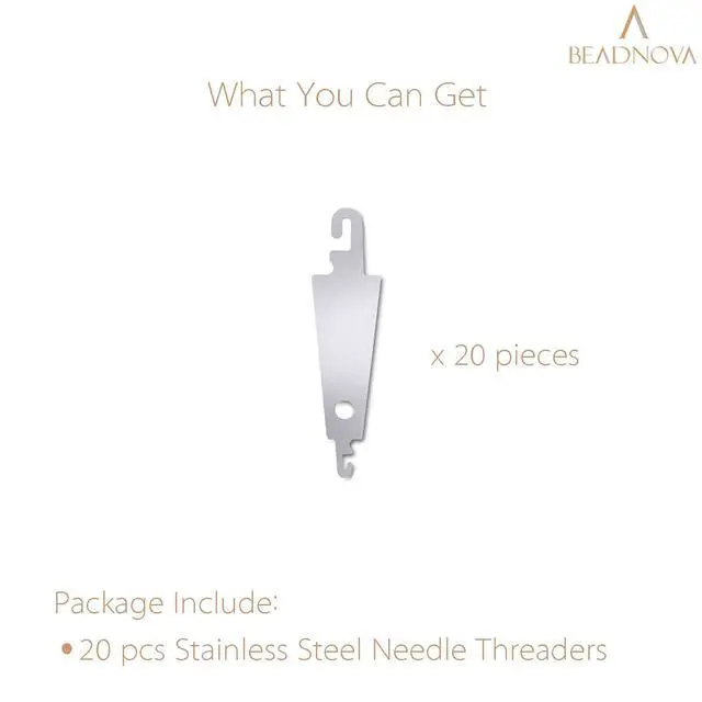 Alt view image 3 of 6 - Needle Threaders 20pcs Stainless Steel Sewing Needle Threader for Hand Sewing Large Eye Cross Stitch Embroidery Craft Knitting Quilting