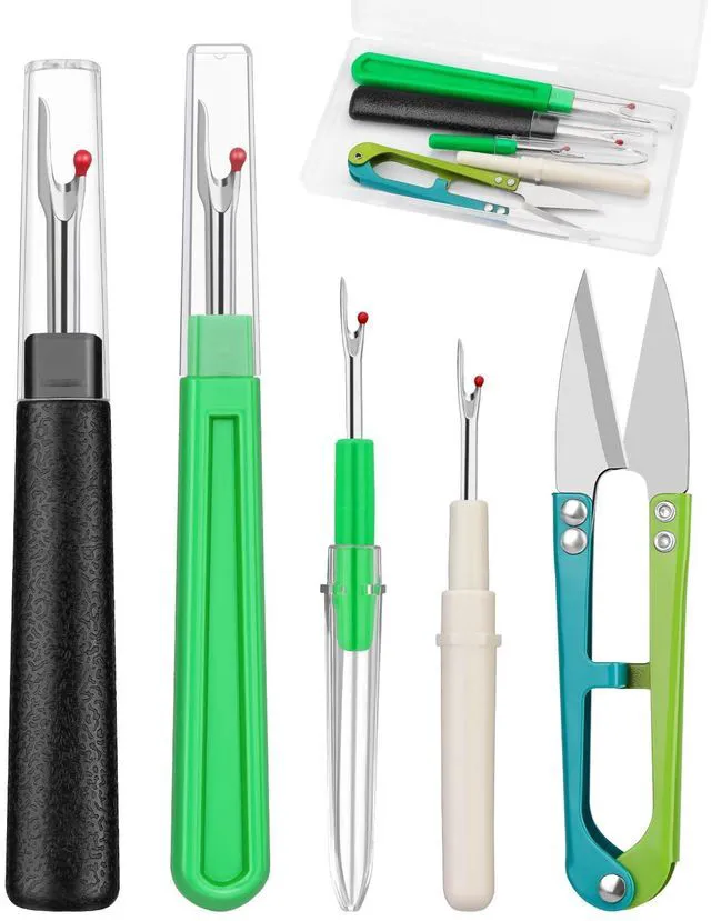 Main image of Seam Ripper, 2 Big and 2 Small Seam Rippers for Sewing, Stitch Remover Tool | Thread Cutter for Sewing, Stitch Ripper for Sewing, Seam Ripper and Stitch Remover with Thread Snips for DIY Craft