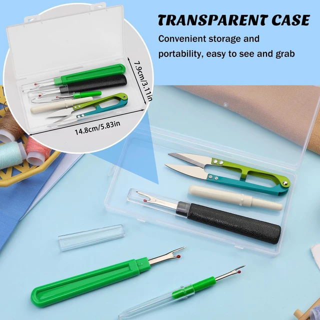 Alt view image 5 of 7 - Seam Ripper, 2 Big and 2 Small Seam Rippers for Sewing, Stitch Remover Tool | Thread Cutter for Sewing, Stitch Ripper for Sewing, Seam Ripper and Stitch Remover with Thread Snips for DIY Craft