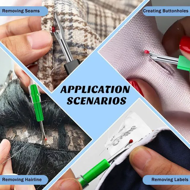 Alt view image 7 of 7 - Seam Ripper, 2 Big and 2 Small Seam Rippers for Sewing, Stitch Remover Tool | Thread Cutter for Sewing, Stitch Ripper for Sewing, Seam Ripper and Stitch Remover with Thread Snips for DIY Craft