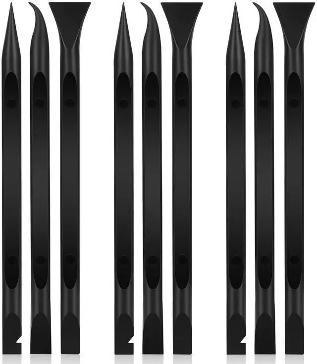 Main image of 9-Piece Detailing Picks, Plastic Scrapers Non Scratch, Car Crevice Cleaning Tool for Tight Gaps, Remove Stickers, Labels, Grease & Grime
