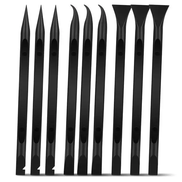 Alt view image 7 of 7 - 9-Piece Detailing Picks, Plastic Scrapers Non Scratch, Car Crevice Cleaning Tool for Tight Gaps, Remove Stickers, Labels, Grease & Grime