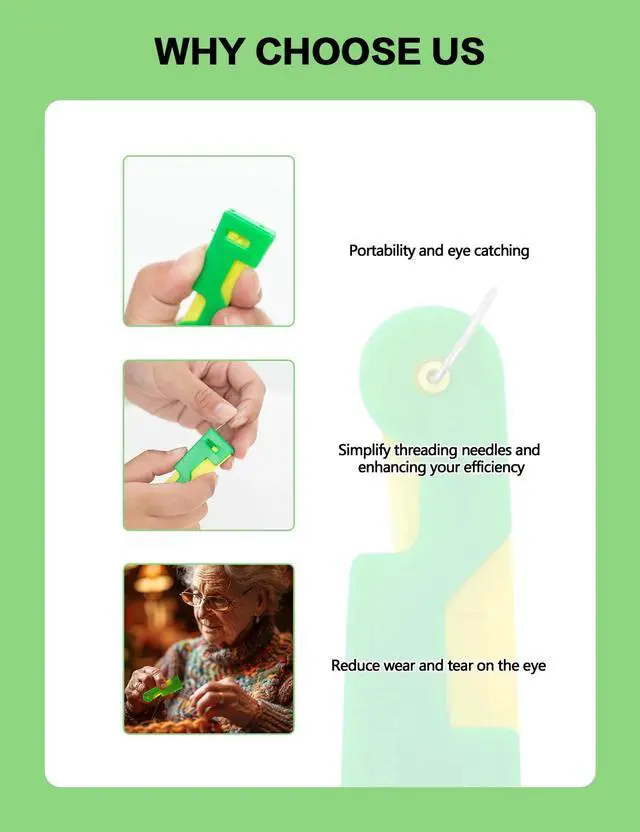 Alt view image 4 of 6 - Automatic Needle Threader,2024 Needle Threaders for Hand Sewing,Plastic Sewing Machine Needle Threade for Embroidery Cross Stitch Craft,Automatic Needle Threaders for Hand Sewing(Random Color)