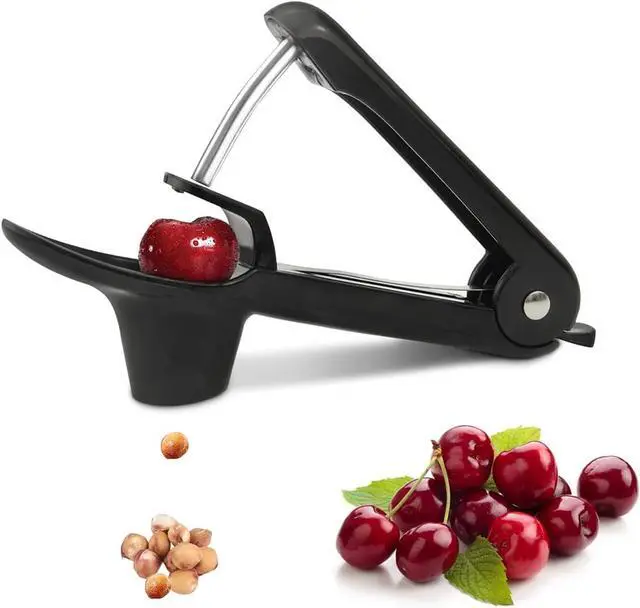 Main image of Cherry Pitter Tool, Cherry Pit Remover Tool, Cherry Picker, Fruit Core Remover Design for Make Delicious Cherries Dishes and Cocktail Cherries (Black)
