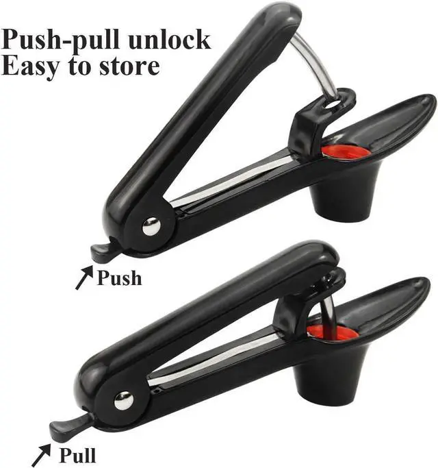 Alt view image 4 of 7 - Cherry Pitter Tool, Cherry Pit Remover Tool, Cherry Picker, Fruit Core Remover Design for Make Delicious Cherries Dishes and Cocktail Cherries (Black)