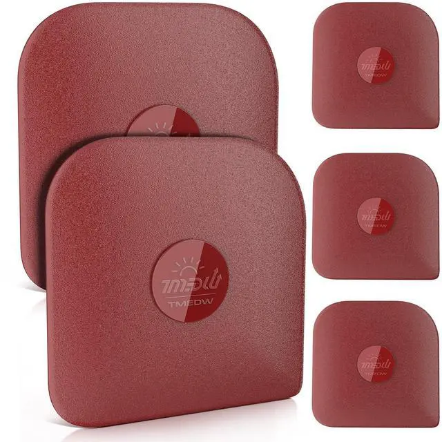 Main image of Pan Scraper Tool for Kitchen 5 Pcs Pot Scraper | Multifunctional Pot Scraper Kitchen Tool, Non-Slip, Food Safe, High Heat Resistant-Red